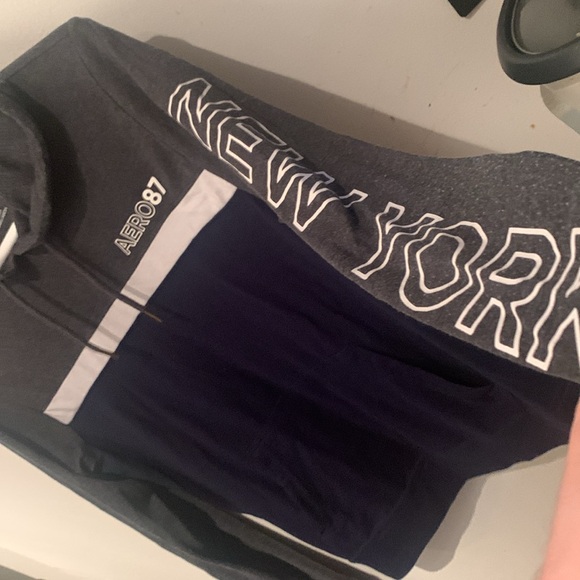 Mint 3 Tone Aeropostale 60/40 Cotton Blend Hoodie SZ Small 🔥 - Picture 2 of 7